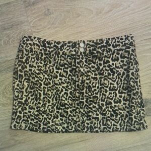 Leopard Print Mini Skirt